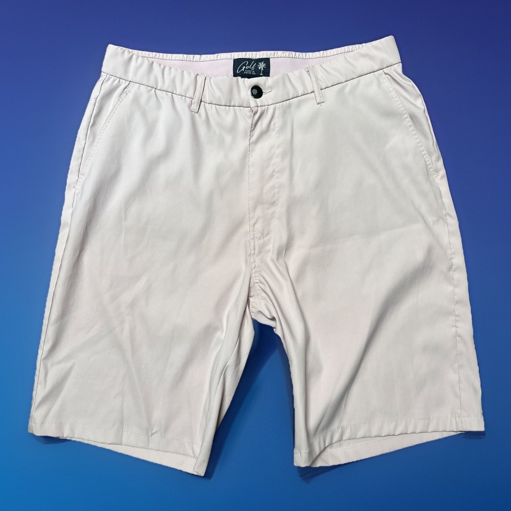 Golf Surf Swim Shorts Men's Size 34 Light Pink Lightweight Bermuda‎ Chino